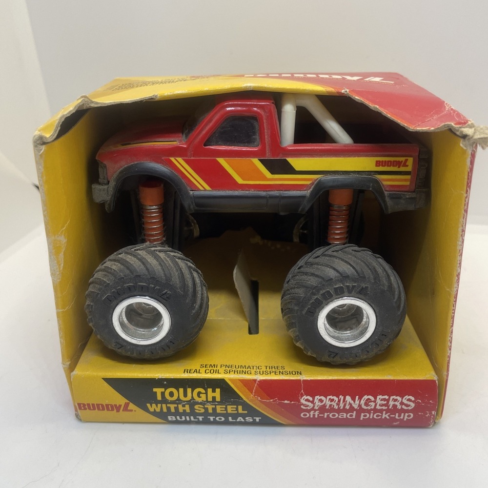 Buddy L‎ 1986 SPRINGERS OFF ROAD 4 X 4 Red Pick-Up Monster Truck in Box